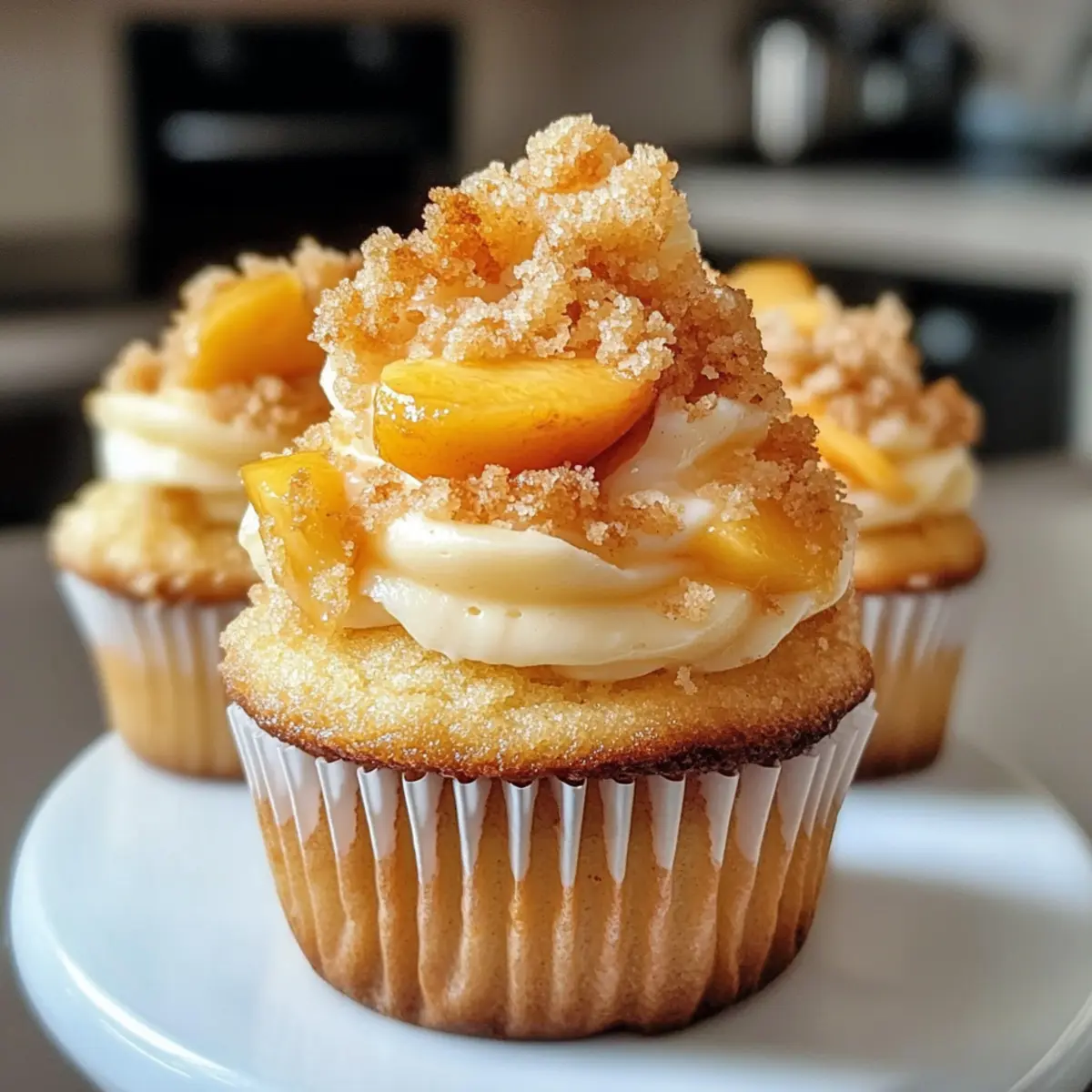 Pfirsich-Cobbler-Cupcakes für den perfekten Genuss