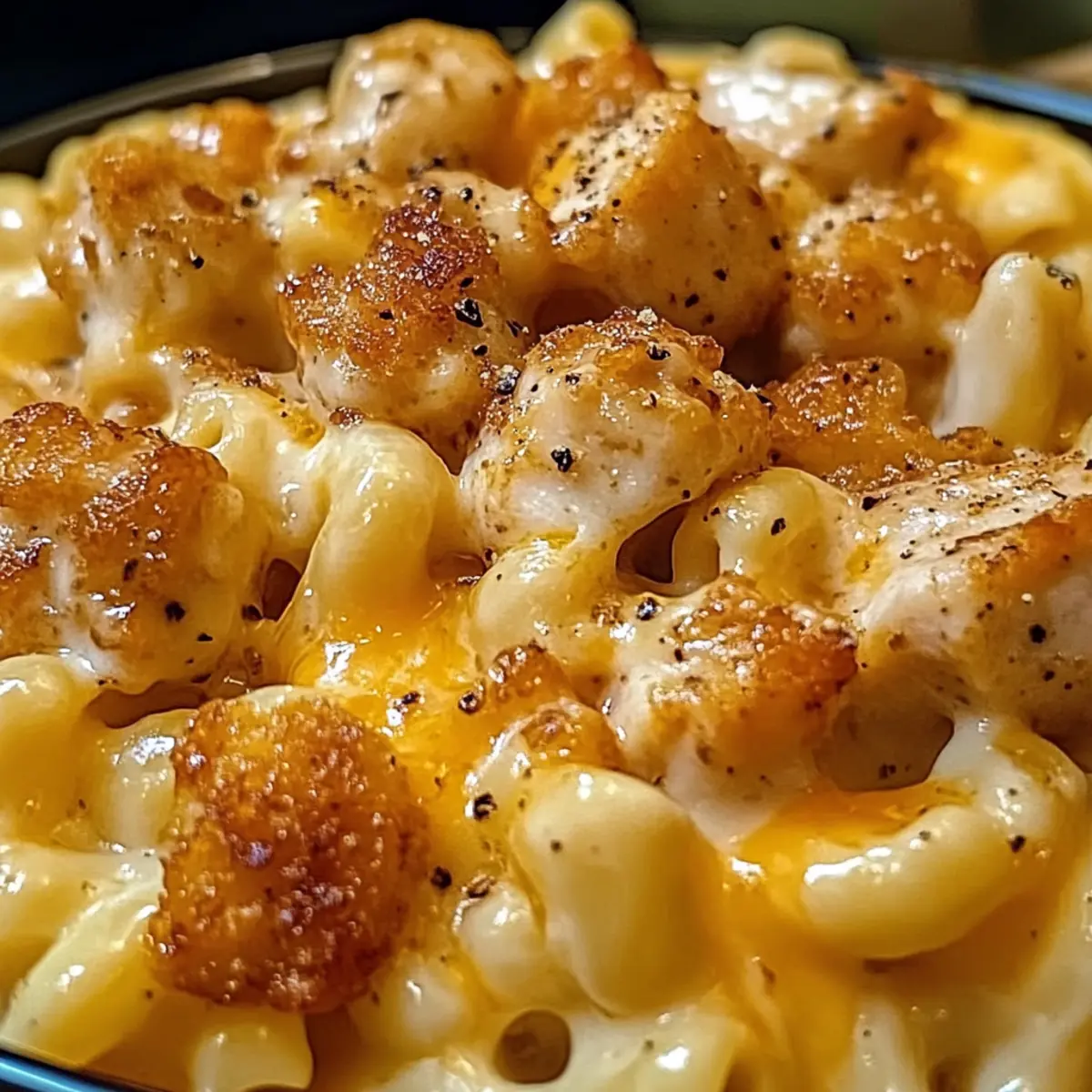 Pfeffer Hähnchen Mac und Käse für Familienfreuden