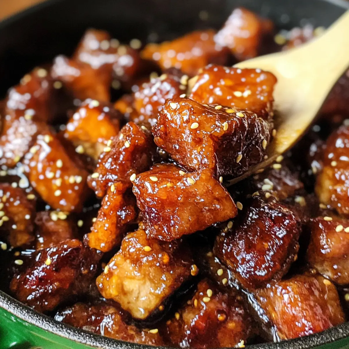 Geröstetes Honig-Knoblauch-Schweinefleisch für Feinschmecker