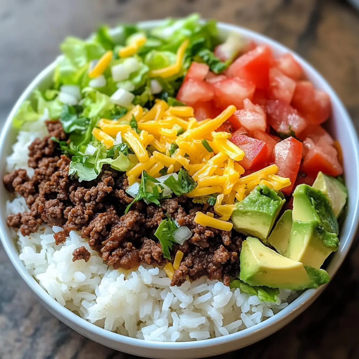 Taco-Reis-Schüssel für die ganze Familie