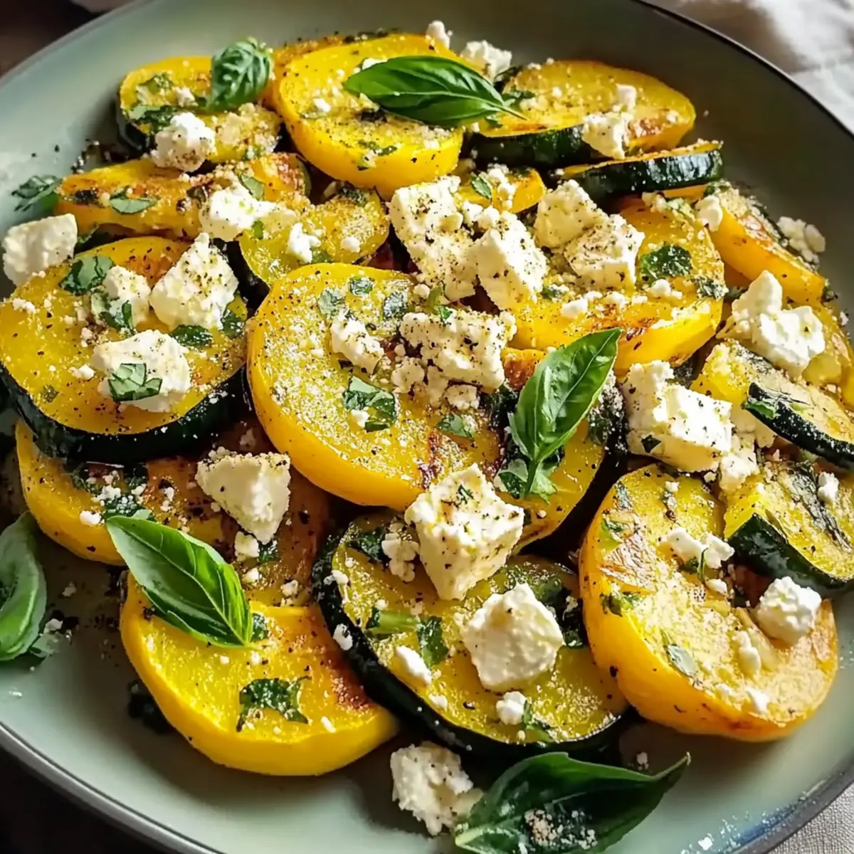 Gelber Kürbis mit Feta für den perfekten Genuss