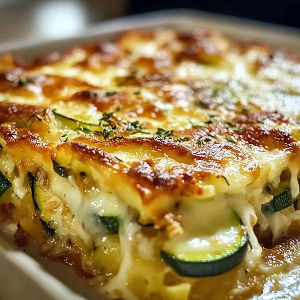 Zucchini Auflauf mit Hüttenkäse für die ganze Familie