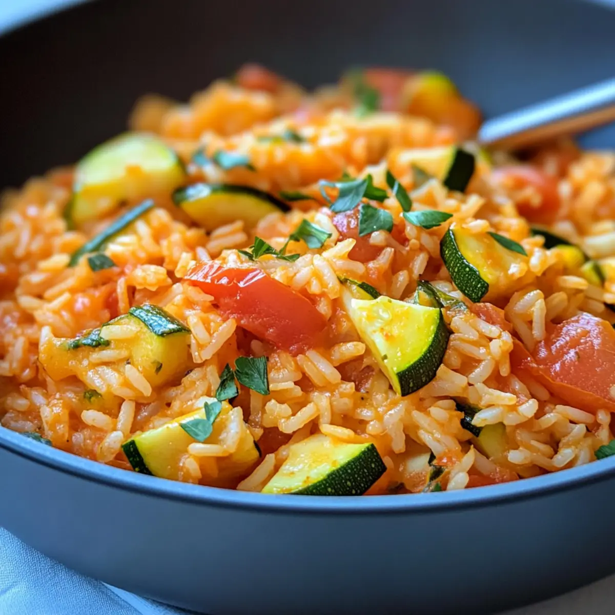 Zucchini-Tomaten-Reis: Gesund und schnell zubereitet