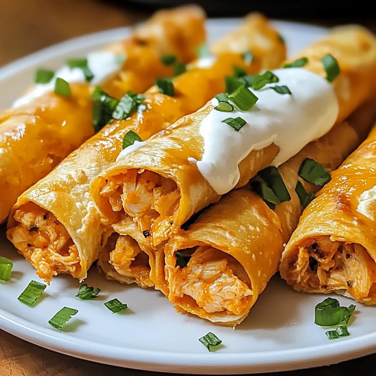 Gebratene Buffalo-Hühnchen-Taquitos für jeden Snack-Liebhaber