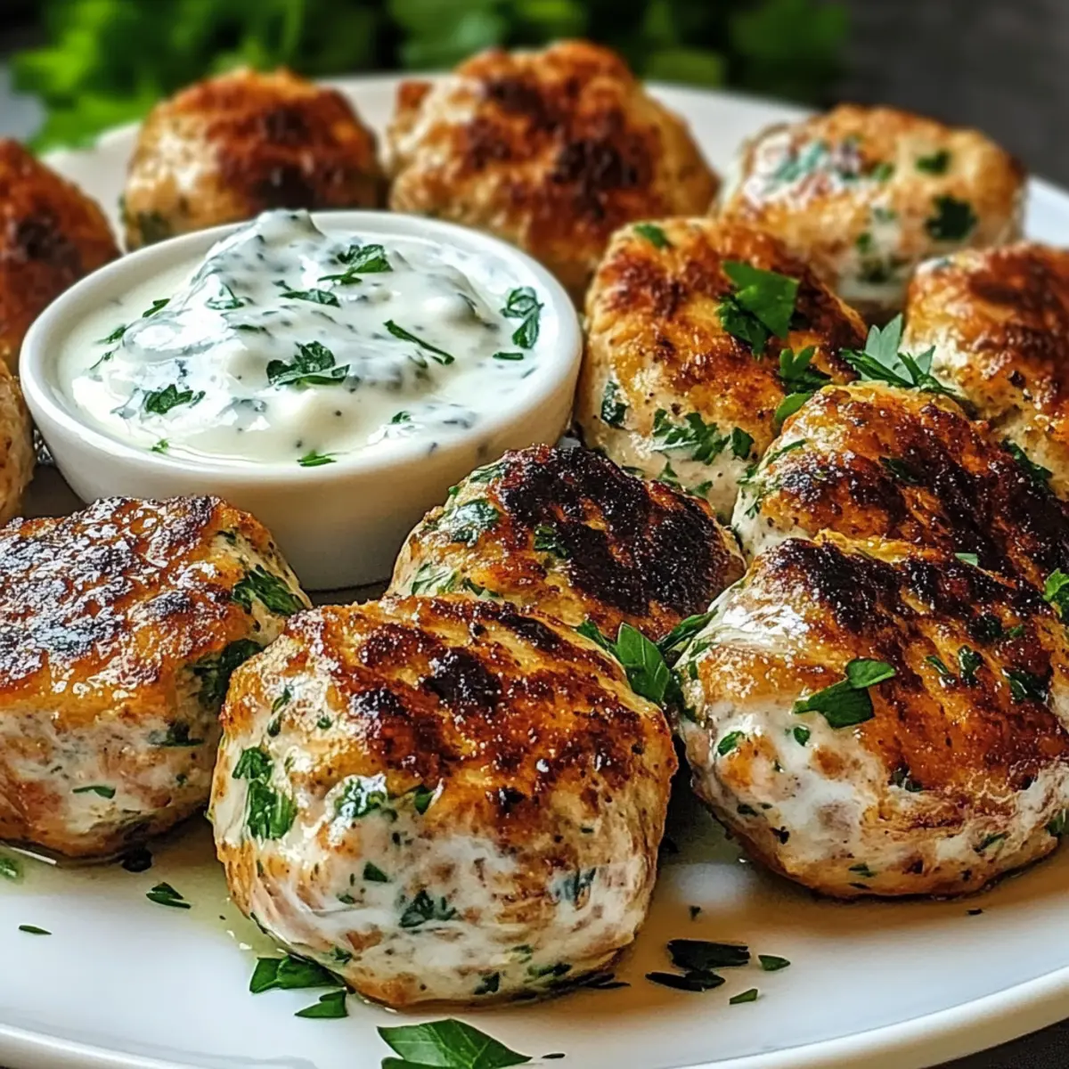 Hühnchen Kofta mit Knoblauch Joghurt Soße Genuss