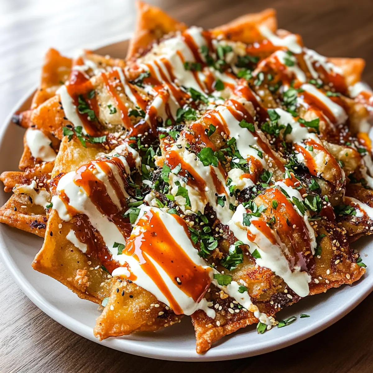 Knusprige Krabben Rangoon Nachos für deinen Snackabend