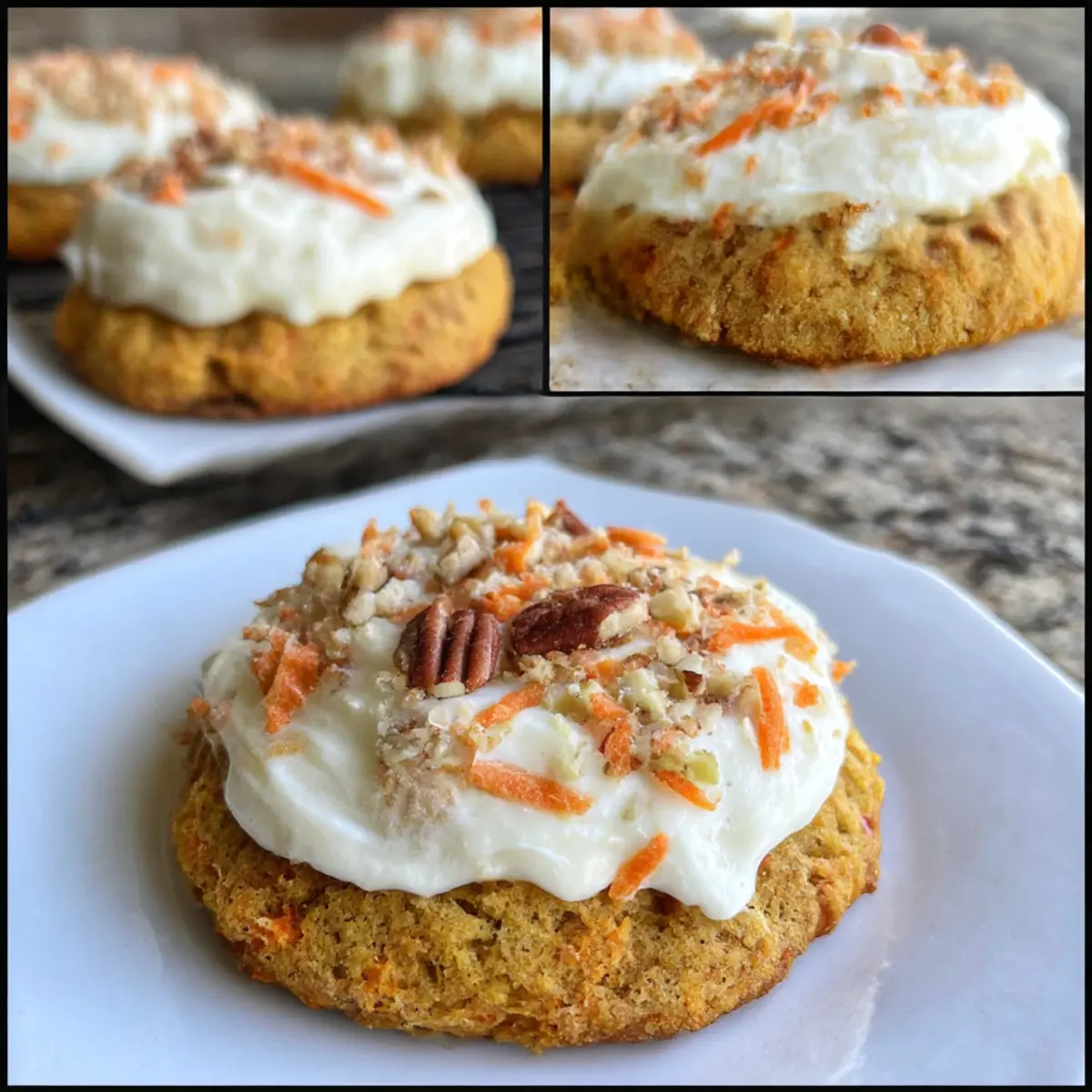 Köstliche Crumbl Karottenkekse Nachahmung selbstgemacht