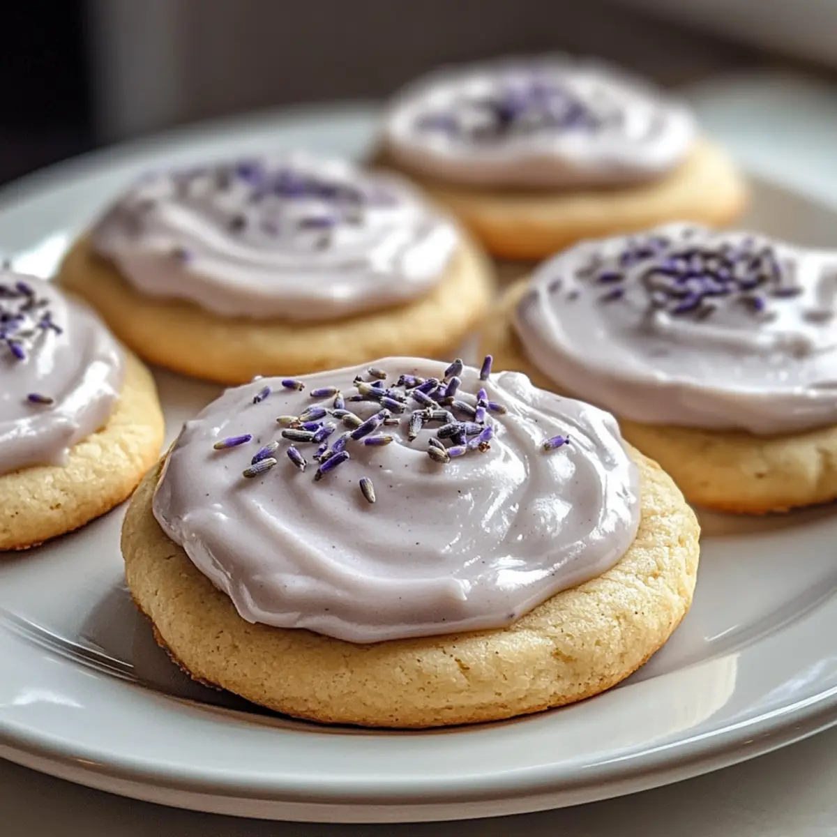 Earl Grey London Fog Kekse mit Lavendelglasur