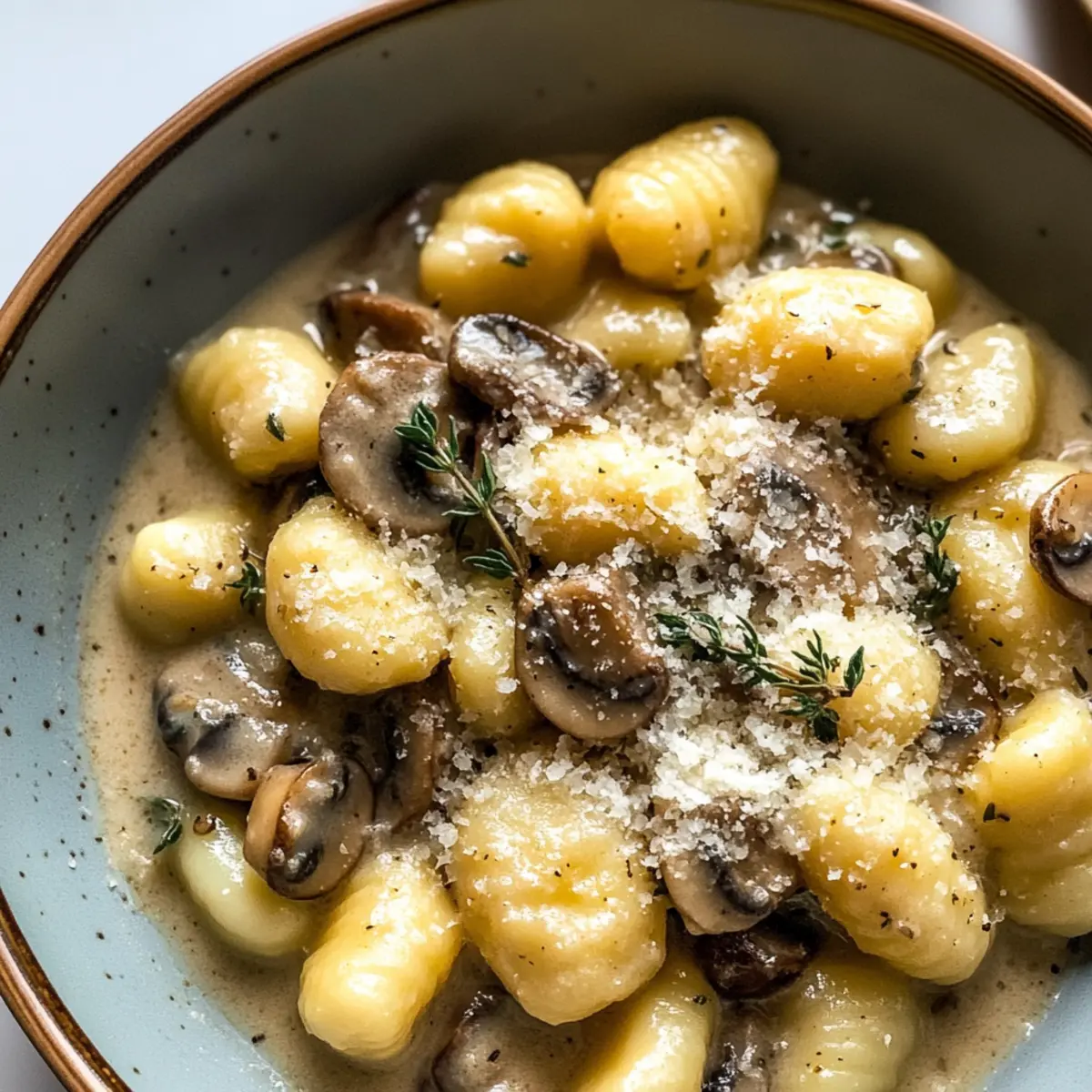 Gnocchi mit cremiger Pilzsauce genießen