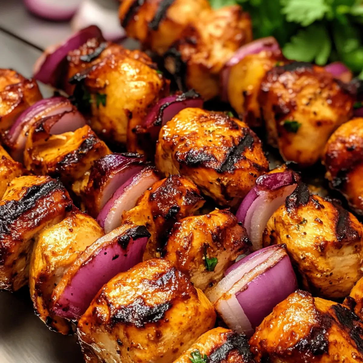 Gegrillte libanesische Shish Tawook Spieße ganz einfach