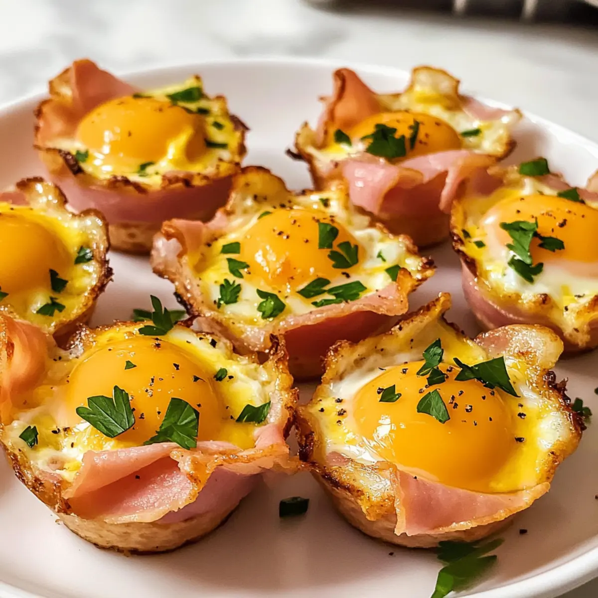 Schinken- und Käse-Ei-Becher: Schnelles Low-Carb Frühstück