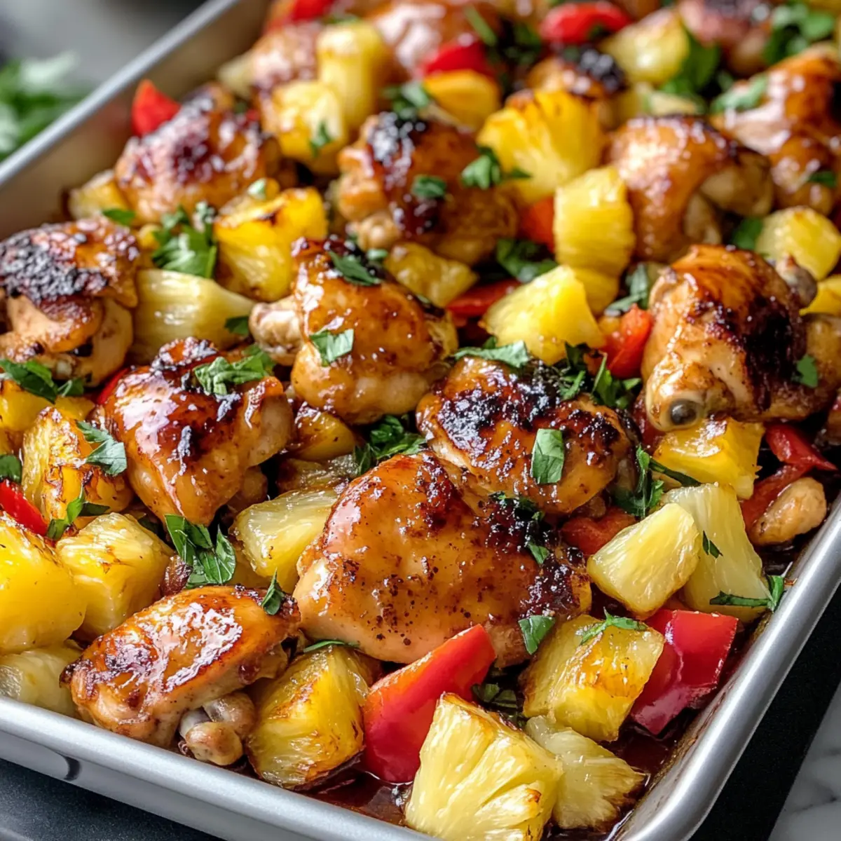 Hawaiian Hähnchen Blechpfanne für den perfekten Abend