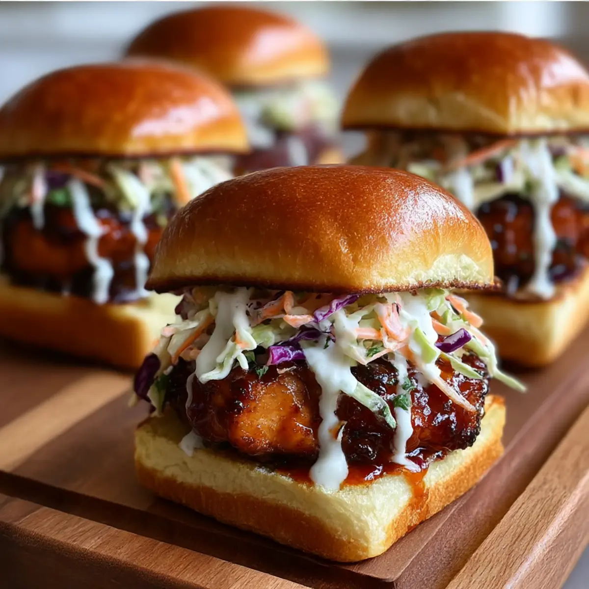 Honig Chipotle Hähnchen Slider für Partys und Spiele