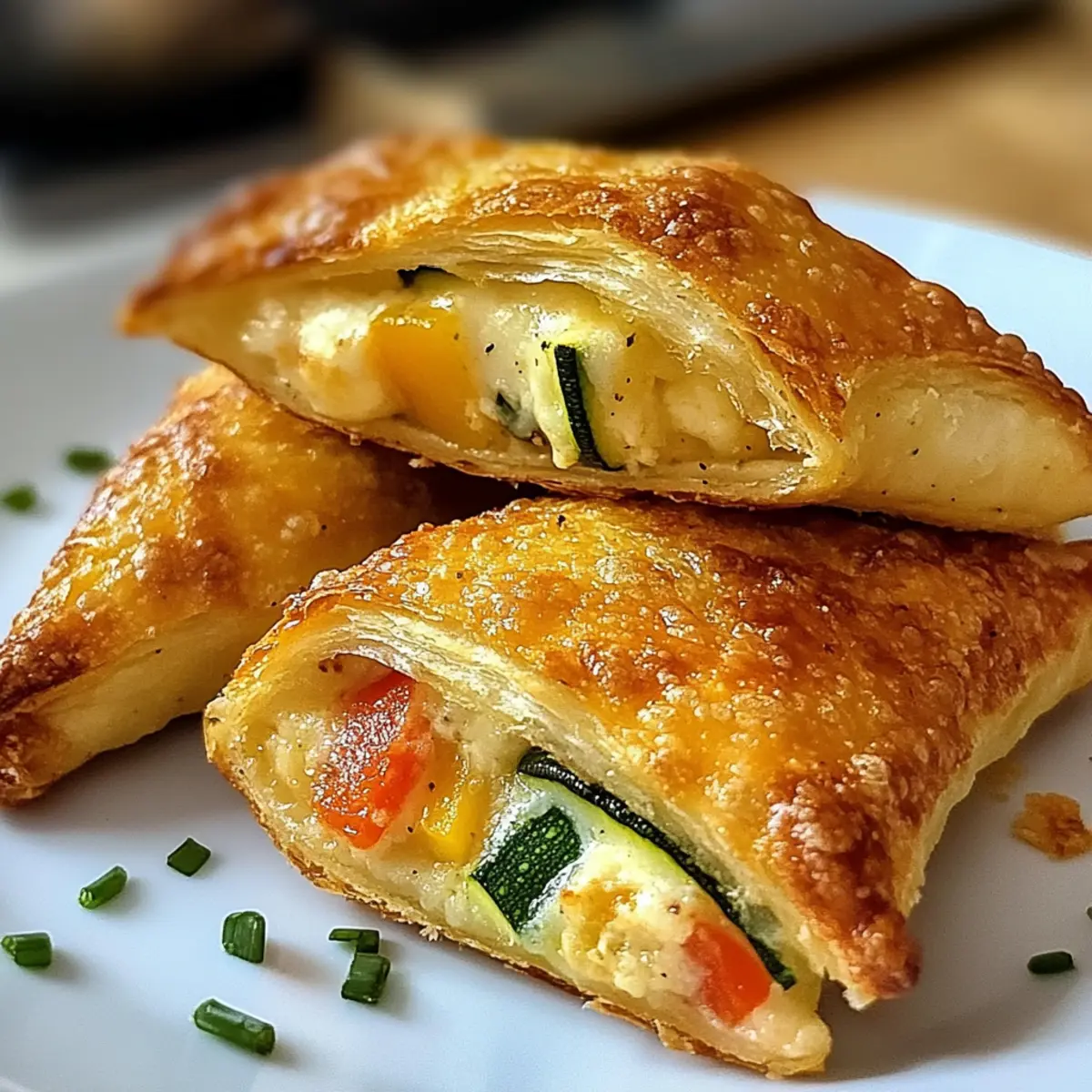 Knusprige Zucchini Frischkäse Taschen für jeden Tag