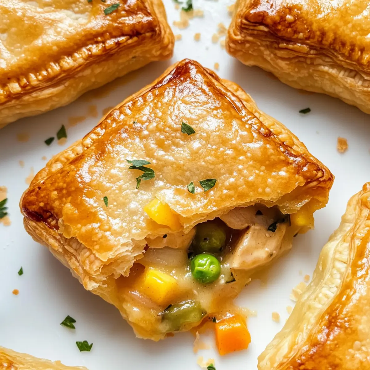 Mini-Hühnchen-Pasteten mit Blätterteig genießen
