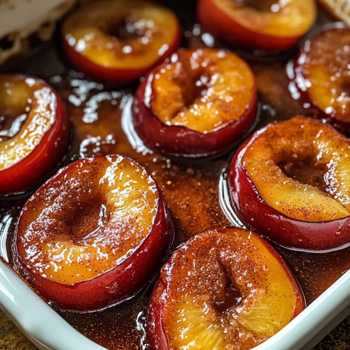 Nektarinen mit Zimt-Honig-Sauce schnell gebacken