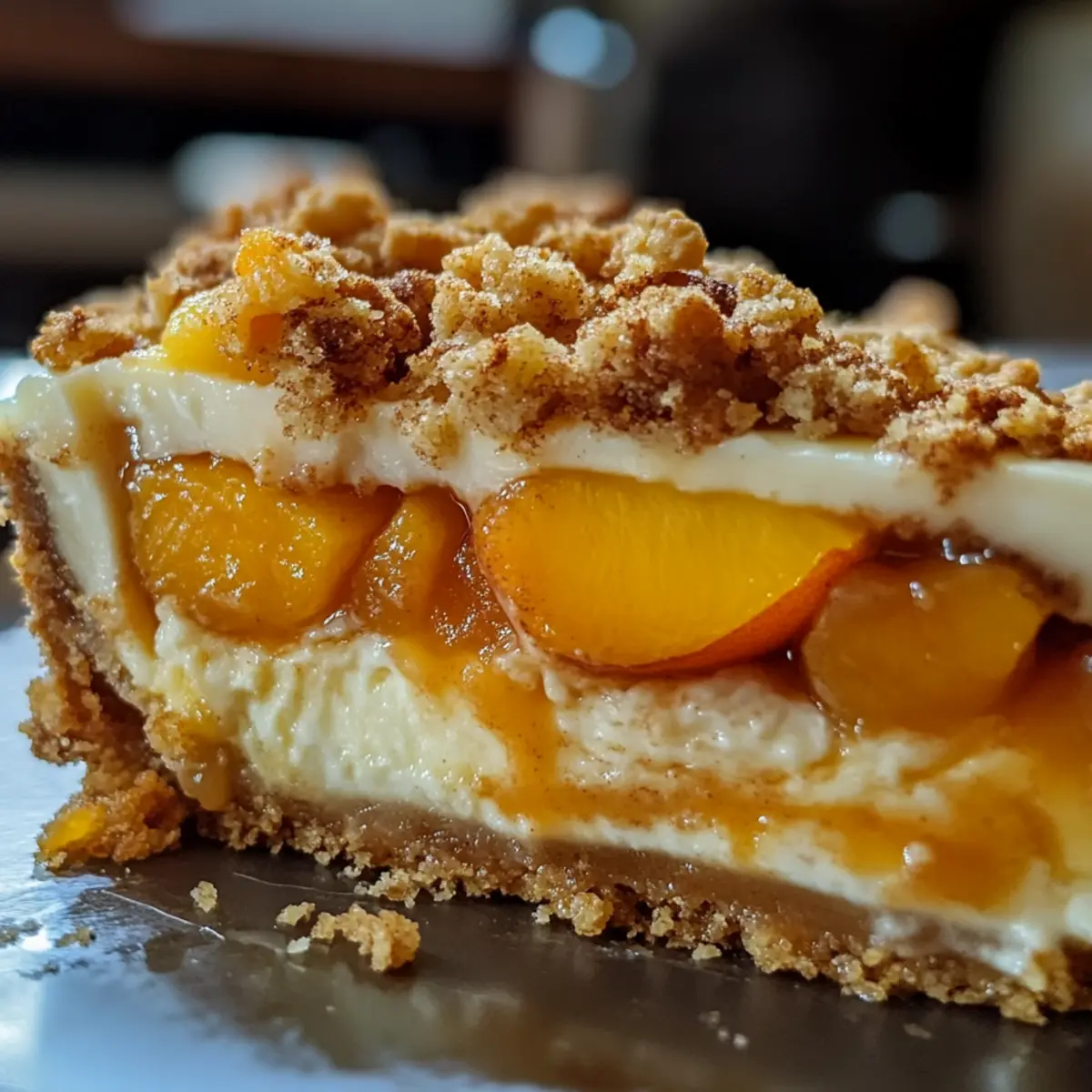 Pfirsich-Cobbler-Käsekuchen für den perfekten Sommerabend