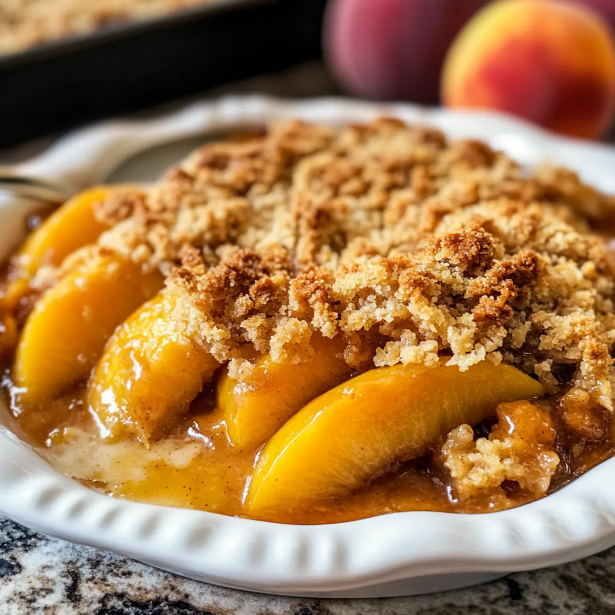 Pfirsich-Crisp: Sündhaft leckeres Sommerdessert
