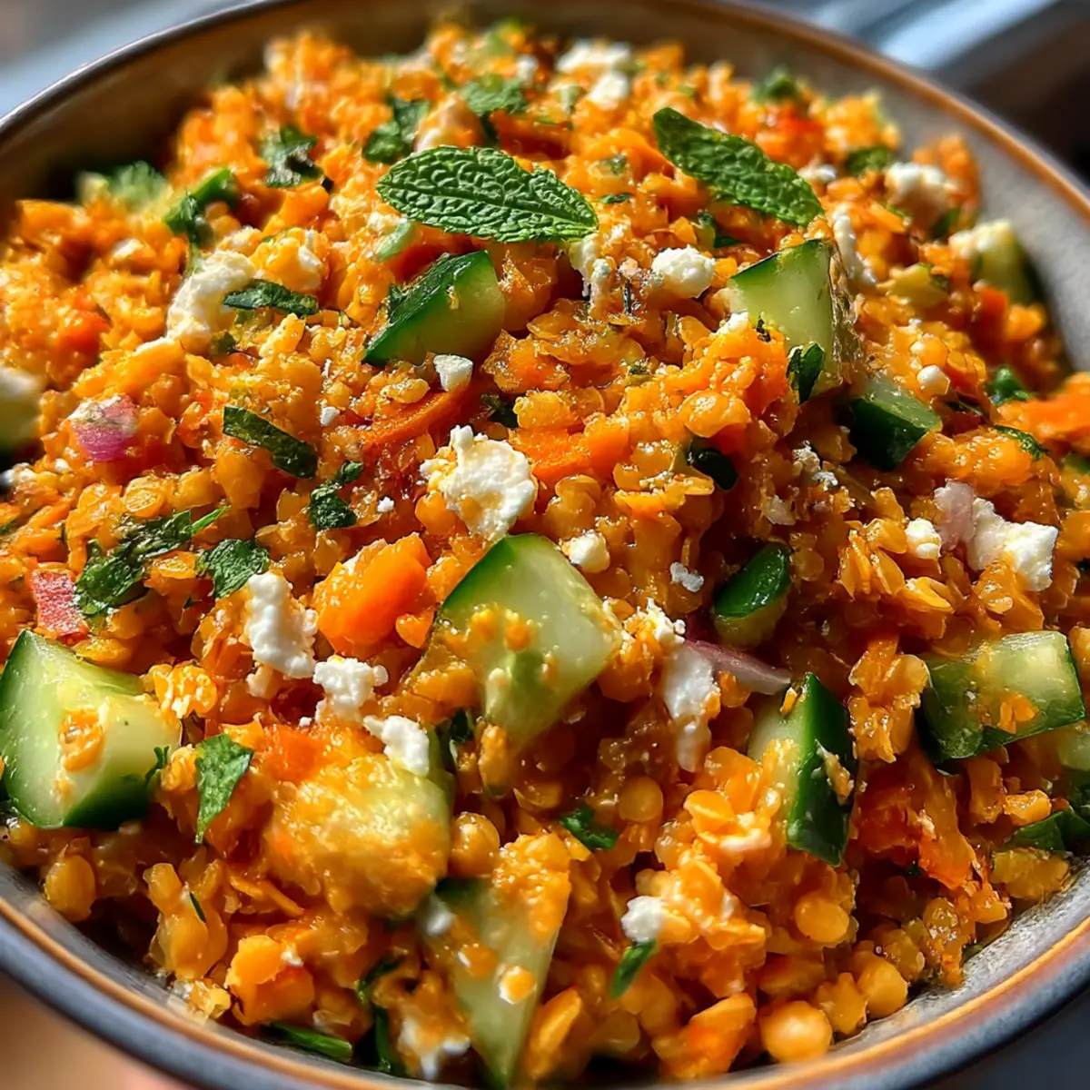 Rote-Linsen-Salat mit Feta für gesunde Genießer