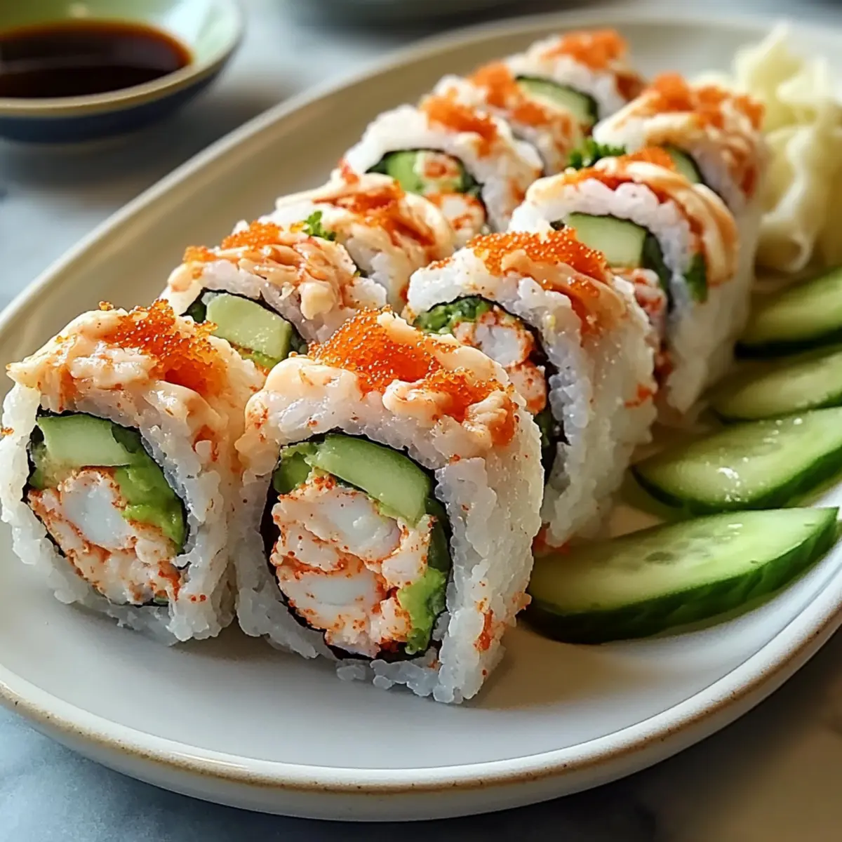 Scharfe Krabbenrolle für dein Sushi-Abenteuer