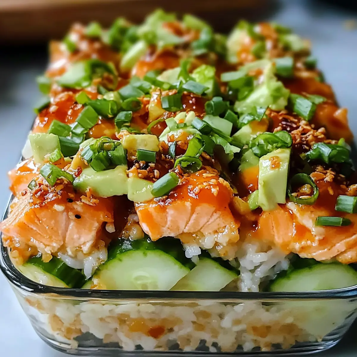 Scharfer Lachs Sushi Auflauf ganz einfach machen