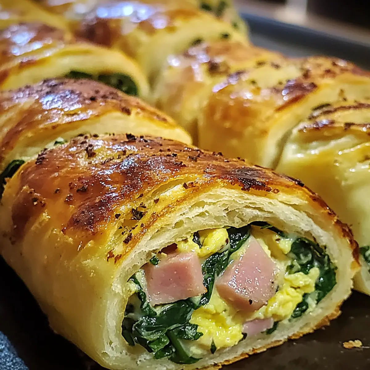 Spinat Schinken Frühstücksrollen für ein genussvolles Frühstück