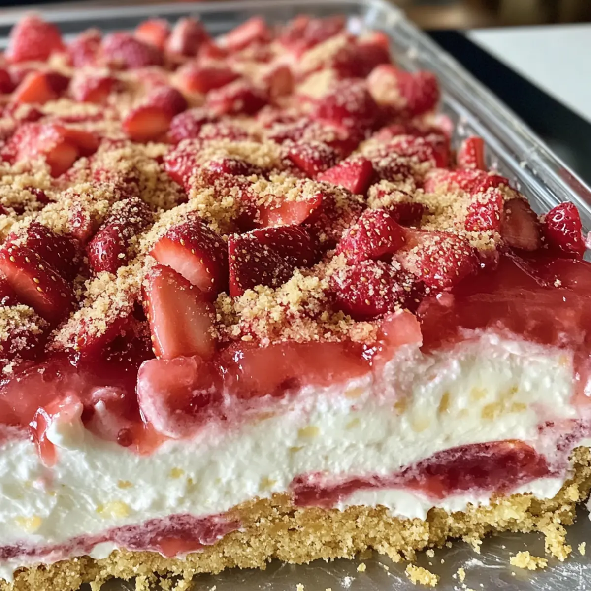 Erdbeeren Jello Lasagne – Sommerlicher Genuss für Zuhause